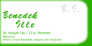 benedek ille business card